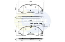 Sada brzdových platničiek kotúčovej brzdy COMLINE CBP22214