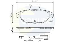Sada brzdových platničiek kotúčovej brzdy COMLINE CBP22383
