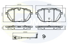 Sada brzdových platničiek kotúčovej brzdy COMLINE CBP22867