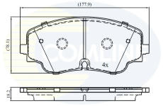 Sada brzdových platničiek kotúčovej brzdy COMLINE CBP23425