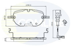 Sada brzdových platničiek kotúčovej brzdy COMLINE CBP24017