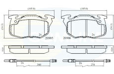 Sada brzdových platničiek kotúčovej brzdy COMLINE CBP2416