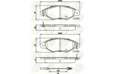 Sada brzdových platničiek kotúčovej brzdy COMLINE CBP2485