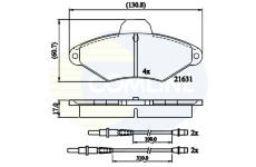 Sada brzdových platničiek kotúčovej brzdy COMLINE CBP2568