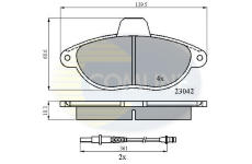 Sada brzdových platničiek kotúčovej brzdy COMLINE CBP2714