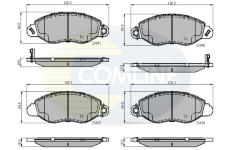 Sada brzdových platničiek kotúčovej brzdy COMLINE CBP31107