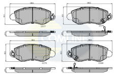 Sada brzdových platničiek kotúčovej brzdy COMLINE CBP31108