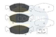 Sada brzdových platničiek kotúčovej brzdy COMLINE CBP31109