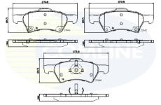 Sada brzdových platničiek kotúčovej brzdy COMLINE CBP31163