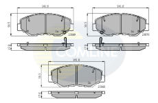 Sada brzdových platničiek kotúčovej brzdy COMLINE CBP31194