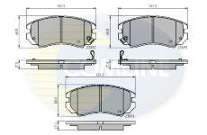 Sada brzdových platničiek kotúčovej brzdy COMLINE CBP31196