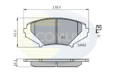 Sada brzdových platničiek kotúčovej brzdy COMLINE CBP31246