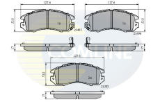 Sada brzdových platničiek kotúčovej brzdy COMLINE CBP3127