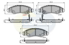 Sada brzdových platničiek kotúčovej brzdy COMLINE CBP31297