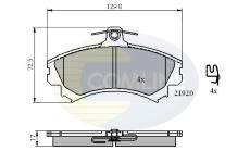 Sada brzdových platničiek kotúčovej brzdy COMLINE CBP31304