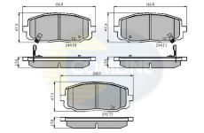 Sada brzdových platničiek kotúčovej brzdy COMLINE CBP31319