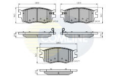 Sada brzdových platničiek kotúčovej brzdy COMLINE CBP31519