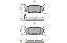 Sada brzdových platničiek kotúčovej brzdy COMLINE CBP31521