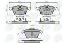 Sada brzdových platničiek kotúčovej brzdy COMLINE CBP31522
