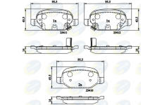 Sada brzdových platničiek kotúčovej brzdy COMLINE CBP31559