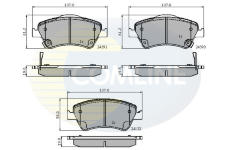 Sada brzdových platničiek kotúčovej brzdy COMLINE CBP31576