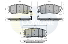 Sada brzdových platničiek kotúčovej brzdy COMLINE CBP31582