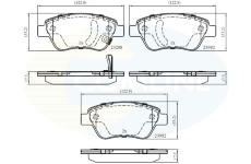 Sada brzdových platničiek kotúčovej brzdy COMLINE CBP31594