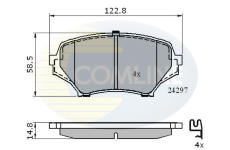 Sada brzdových platničiek kotúčovej brzdy COMLINE CBP31631