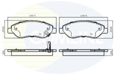 Sada brzdových platničiek kotúčovej brzdy COMLINE CBP31638