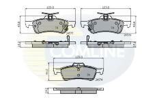 Sada brzdových platničiek kotúčovej brzdy COMLINE CBP31657