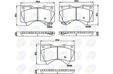 Sada brzdových platničiek kotúčovej brzdy COMLINE CBP31661