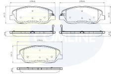 Sada brzdových platničiek kotúčovej brzdy COMLINE CBP31676