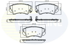 Sada brzdových platničiek kotúčovej brzdy COMLINE CBP31680