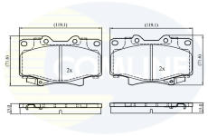 Sada brzdových platničiek kotúčovej brzdy COMLINE CBP3170