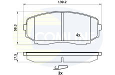 Sada brzdových platničiek kotúčovej brzdy COMLINE CBP31724