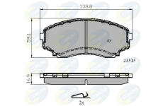 Sada brzdových platničiek kotúčovej brzdy COMLINE CBP31732
