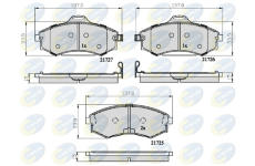 Sada brzdových platničiek kotúčovej brzdy COMLINE CBP31741