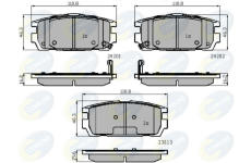 Sada brzdových platničiek kotúčovej brzdy COMLINE CBP31743