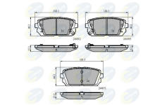 Sada brzdových platničiek kotúčovej brzdy COMLINE CBP31757