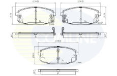 Sada brzdových platničiek kotúčovej brzdy COMLINE CBP31798