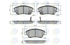 Sada brzdových platničiek kotúčovej brzdy COMLINE CBP32009
