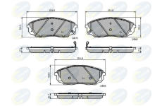 Sada brzdových platničiek kotúčovej brzdy COMLINE CBP32013