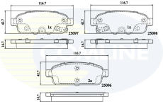 Sada brzdových platničiek kotúčovej brzdy COMLINE CBP32024