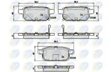 Sada brzdových platničiek kotúčovej brzdy COMLINE CBP32128