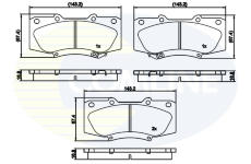 Sada brzdových platničiek kotúčovej brzdy COMLINE CBP32137