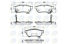 Sada brzdových platničiek kotúčovej brzdy COMLINE CBP32146