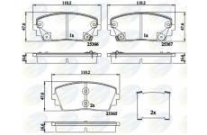 Sada brzdových platničiek kotúčovej brzdy COMLINE CBP32159