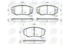 Sada brzdových platničiek kotúčovej brzdy COMLINE CBP32194