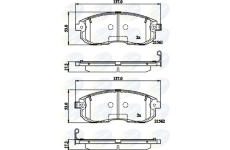 Sada brzdových platničiek kotúčovej brzdy COMLINE CBP32202