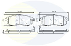 Sada brzdových platničiek kotúčovej brzdy COMLINE CBP32202